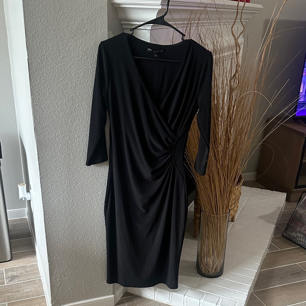WHBM midi black dress Small